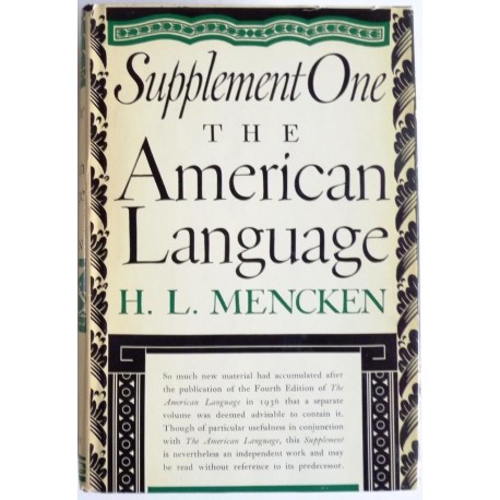 The American language (supplement one)