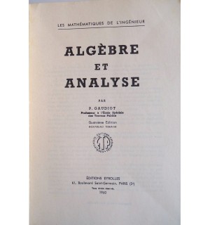 Algèbre et analyse